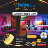 8 mm Wireless Rope Light 120LED/M (50M Coil) Copper